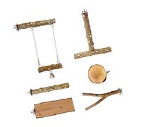 6Pieces Natural Wood Bird Perches And Chew Toy Parrots Cage Branches For Conures Budgies Lovebirds Wood Bird Accessories