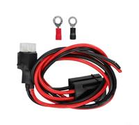 6Pin DC Power Cable 1m for Kenwood Alinco Transceivers, 30Amp Fuse, 16AWG Wire, Compatible with TS50s TS60s TS140 TS440