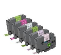 6PK 12mm Compatible Label Tape Works With TZe231 TZe MQE31 TZeMQF31 TZeMQ531 TZeMQG35 TZeMQP35 For PT Label Maker(6PK Mix Label 02)