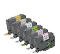 6PK 12mm Compatible Label Tape Works With TZe231 TZe MQE31 TZeMQF31 TZeMQ531 TZeMQG35 TZeMQP35 For PT Label Maker(6PK Mix Label 03)
