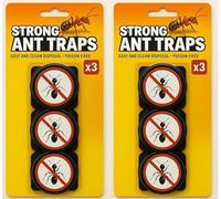 6pk Ant Killer Bait Stations Traps - Destroy Ants & Creepy Crawly Pests | Indoor Outdoor Strong Ant Killer Traps Control For Home & Garden Lawn | Kill Flying Ants | Pre Baited Easy To Use, Poison Free