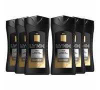 6pk Lynx Gold Sharpen Up Shower Gel & Body Wash - 6 x 250ml