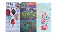 6pk Money Wallet With Envelope Voucher Cards Multipack| 3 Assorted Designs| A Gift For You| Hold Cash Note Gift Voucher Card| New Designs for Relations, Occasions, Family (Design 1)