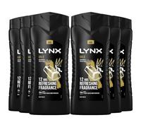 6pk of Lynx12H Refreshing GoldOud Wood & Fresh Vanilla Scent ShowerGel
