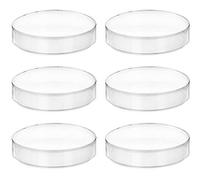 6PK Polypropylene Petri Dishes with Lids - 95mm (3.75") Dish Diameter, 100mm (4") Lid Diameter, 13mm (0.5") Depth - Reusable Plastic Petri Dishes - Eisco Labs