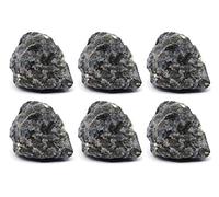 6PK Raw Gabbro, Igneous Rock Specimens - Approx. 1" - Geologist Selected & Hand Processed - Great for Science Classrooms - Class Pack - Eisco Labs