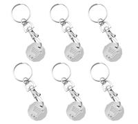 6pk Shopping Trolley Token Trolley Coin Keyring uk Trolley Tokens for Supermarket Cart Trolley Key Pound Coin Trolley Token Trolley Coins Shopping Trolleys Key Ring Ring Clasp Supermarket Locker Gift