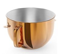 6QT Stainless Steel Mixer Bowl for Kitchenaid Stand Mixers, Kitchen Aid Mixing Bowl for 6QT Lift Mixer with Handle Copper