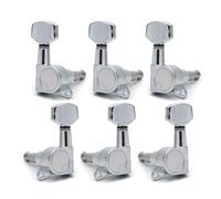 6R 6L 3R3L Guitar Tuning Pegs Tuners Machine Heads for Acoustic Electric Guitar Black/Gold/Chrome(3R3L Chrome)