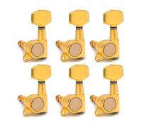 6R 6L 3R3L Guitar Tuning Pegs Tuners Machine Heads for Acoustic Electric Guitar Black/Gold/Chrome(6L Gold)