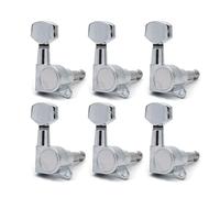 6R 6L 3R3L Guitar Tuning Pegs Tuners Machine Heads for Acoustic Electric Guitar Black/Gold/Chrome(6R Chrome)