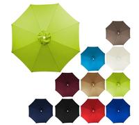 6ribs/8ribs Garden Patio Replacement Parasol Canopy UV Protection for 2m 2.3m 2.5m 2.7m 3.0m 3.5m Replacement Parasol Fabric Outdoor Umbrella Canopy Cover for Pool(Grass green,2.5m/8ribs)