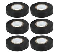 6Rolls Black Electrical Tape PVC Electrical Tape lnsulation Tape SelfAdhesive Electric Tape Strong Electrical Gaffer Tape Repair Broken Wires Tape for Repairing,Protecting Electrical Wires(19mm*20m)