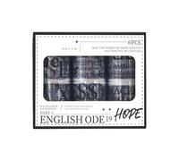 6Rolls English Blessing PET Sticker Decorative Tapes 50mmX2m for Scrapbooking Card Making Journal Planner Notebook Album Pet Sticker for Journaling and Scrapbooking