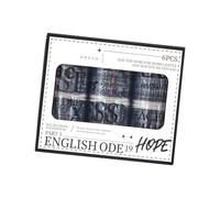 6Rolls English Blessings PET Sticker Waterproof Scrapbooking Decorative Tape 50mmX2m for Journaling Planner Notebook Waterproof Pet Sticker