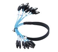 6SATA to 6SATA 7PIN Data Server Cable, Efficient SAS4.0, 50cm | Durability SAS4.0 Hard Drives Data Cable, Data Transfer, 500m OhmMinimum Impedances, AC30v Voltages