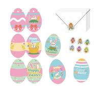 6Set Easter Cards with Envelopes, Cute Bunny & Egg Designs, Happy Easter Greeting Exchange, For Kids Spring Cards Classroom