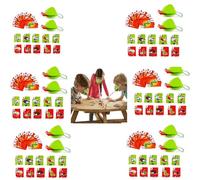 6Set Frog Toy, Frog Tongue Game, Reusable Funny Desktop Lick Card Toys Tongue Games, Interactive Desktop Christmas Games - Easy to Learn - for forty, Family gatherings, forty Bag Fillers