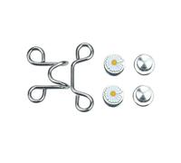 6set Pant Waist Tightener Adjustable Jean Button Pins Clip For Pants No Sewing Required Easy To Install(White-L)