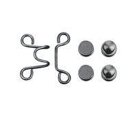 6set Pant Waist Tightener Adjustable Jean Button Pins Clip For Pants No Sewing Required Easy To Install(Black-L)