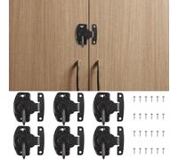 6Set Table Leaf Latch Hardware Iron Dining Table Lock with Mounting Screw Table Extension Buckles Connector for Cabinet Door Fence Wall