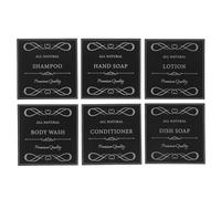 6sheets Hand Soap Labels Stickers for Easy Organization in Bathroom Shampoo Conditioner and Dish Soap Dispensers Removable Pvc Self-adhesive Stickers