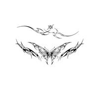 6sheets Juice Herbal Tattoo Sticker For Women Waterproof And Long-Lasting Arm Collarbone Small Pattern