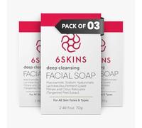 6SKINS® Deep Cleansing Foaming Soap Bar with Niacinamide, Eliminate Dead Skin Cells with Gentle Exfoliation | Brigthening Soap For All Skin Types with Premium Natural Extracts & Oils