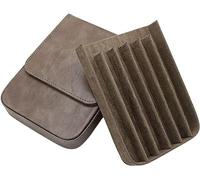 6Slots Leather Fountain Pen Case Collector Organizer - Handmade Pen Case Vintage Crazy Horse Print Leather Pen Protective Sleeve Cover Pen Storage Gift Box (6slot-Brown)