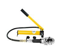 6T Hydraulic Pipe Crimper Crimping Tool Tube Press Clamp Pliers V12-28Mm TH16-32Mm Jaws Hydraulic Copper Tube Pipe for Crimping Aluminum PEX PB Copper Pipe Stainless Steel Sleeve etc Yellow 150CC