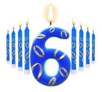 6th 4th 5th Cake Topper, 13 PCS Cartoon Cake Decorations Birthday Cupcake Birthday Party Cake Decorations Supplies for (6 Year)