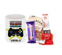 6th Anniversary Gamer Gift - Personalised Any Name Has Reached Level 6 Gamer Mug - 6th Anniversary for Men or Women - Novelty Video Game Design (Coffee Filled Mug)