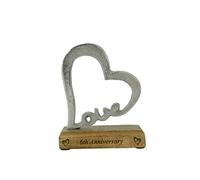 6th Anniversary Rustic Heart Decoration - 6 Year Anniversary (hsslove6)