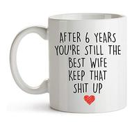 6Th Anniversary Tea Cup Luxury Tea Mugs with Handle Coffee Mug for Hot Chocolate Office Cocoa 330Ml