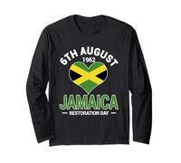 6th August 1962 Jamaica Independence Day Jamaican Flag Long Sleeve T-Shirt