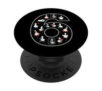 6th Birthday 6 Year Old Silly Goose Girls Animal PopSockets Adhesive PopGrip