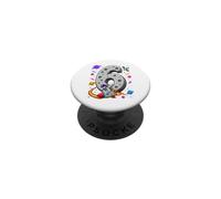6th Birthday Astronaut Galaxy Space 6 Six Birthday Boys PopSockets Adhesive PopGrip