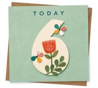 6th Birthday Card, Cute Floral Butterfly Design