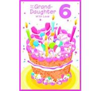 6th Birthday Card for Granddaughter, 13 x 19 cm