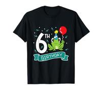 6th Birthday - Cute Frog Themed Birthday T-Shirt