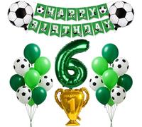 6th Birthday Decorations Set Football Birthday Decorations Balloon Decor Photo Backdrop for Boys Girls Kids Turning 6 Age 6 Football Party Party Supplies Celebration Decor Bunting Set Letter Banner