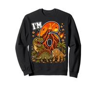 6th Birthday Dinosaur Erupting Volcano 6 Six Birthday Boys Sweatshirt