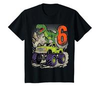 6th Birthday Dinosaur Monster Truck T-Rex 6 Year Old T-Shirt