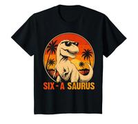 6th Birthday Dinosaur Six-A-Saurus T-Rex 6 Year Old T-Shirt