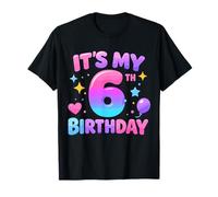 6th Birthday Girls Apparel Six Years Old It's My 6 Bday T-Shirt