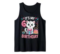 6Th Birthday It's My 6 Birthday Cute Cat Party Kitty Tank Top
