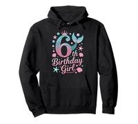 6Th Birthday Its My 6Th Birthday Girl 6 Year Old Mermaid Pullover Hoodie