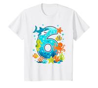 6th Birthday Ocean Sea Animals Cute Birthday T-Shirt