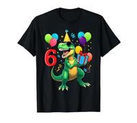 6th Birthday Shirt Boy Dinosaur Happy Bday T-rex Party Kids Value Graphic T-Shirt