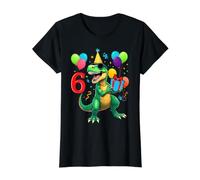 6th Birthday Shirt Boy Dinosaur Happy Bday T-rex Party Kids Value Graphic T-Shirt